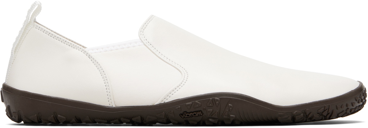 LEMAIRE White Vibram Glove Slip On Leather Sneakers