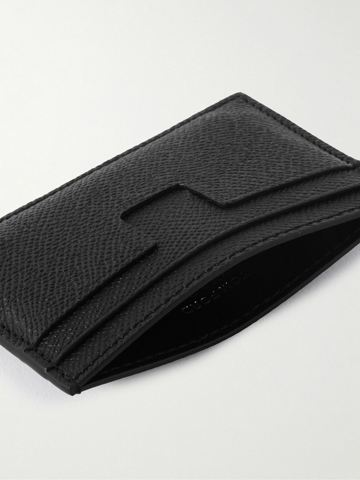 TOM FORD - Logo-Appliquéd Full-Grain Leather Cardholder TOM FORD