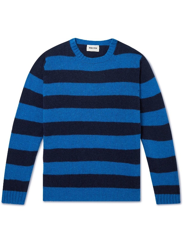 Photo: MAN 1924 - Striped Wool Sweater - Blue