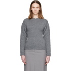 Jil Sander Gray Hourglass Wool Sweater