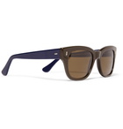 Cutler and Gross - Two-Tone D-Frame Acetate Sunglasses - Dark brown