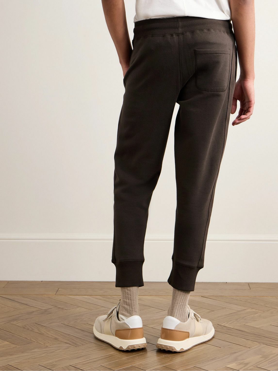 Kingsman - Tapered Cotton and Cashmere-Blend Jersey Sweatpants - Brown