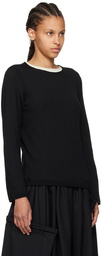 Comme des Garçons Black Rolled Edge Sweater