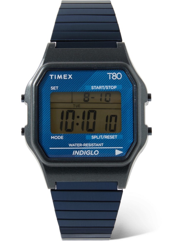 Photo: Timex - T80 34mm Resin and Stainless Steel Digital Watch