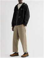 MANASTASH - Chilliwack Logo-Embroidered Hemp and Cotton-Blend Twill Hooded Jacket - Black