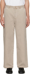 A.P.C. Beige Canvas Carpenter Trousers