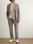 Barena - Bativoga Straight-Leg Garment-Dyed Cotton-Corduroy Trousers - Gray