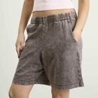 Dime Women's Classic Jersey Sweatshorts in Brown Washed