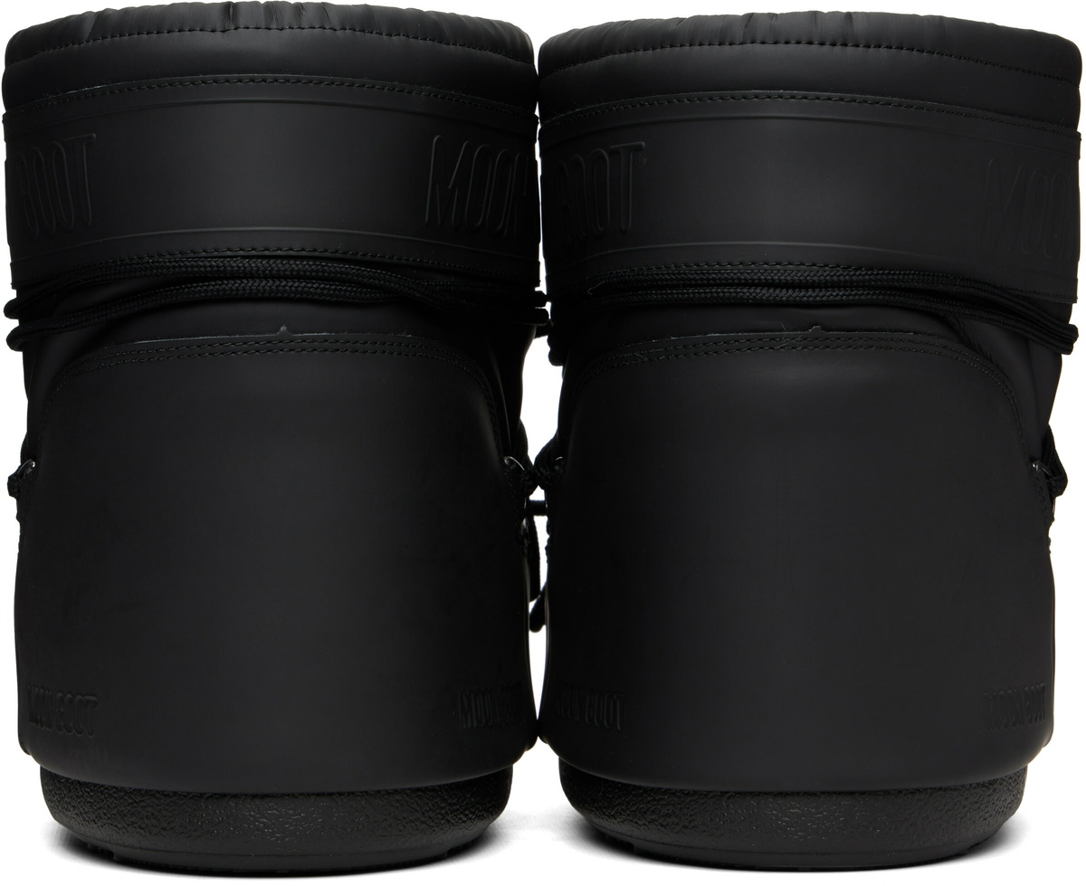 Moon Boot Black Icon Low Rubber Boots