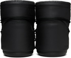 Moon Boot Black Icon Low Rubber Boots