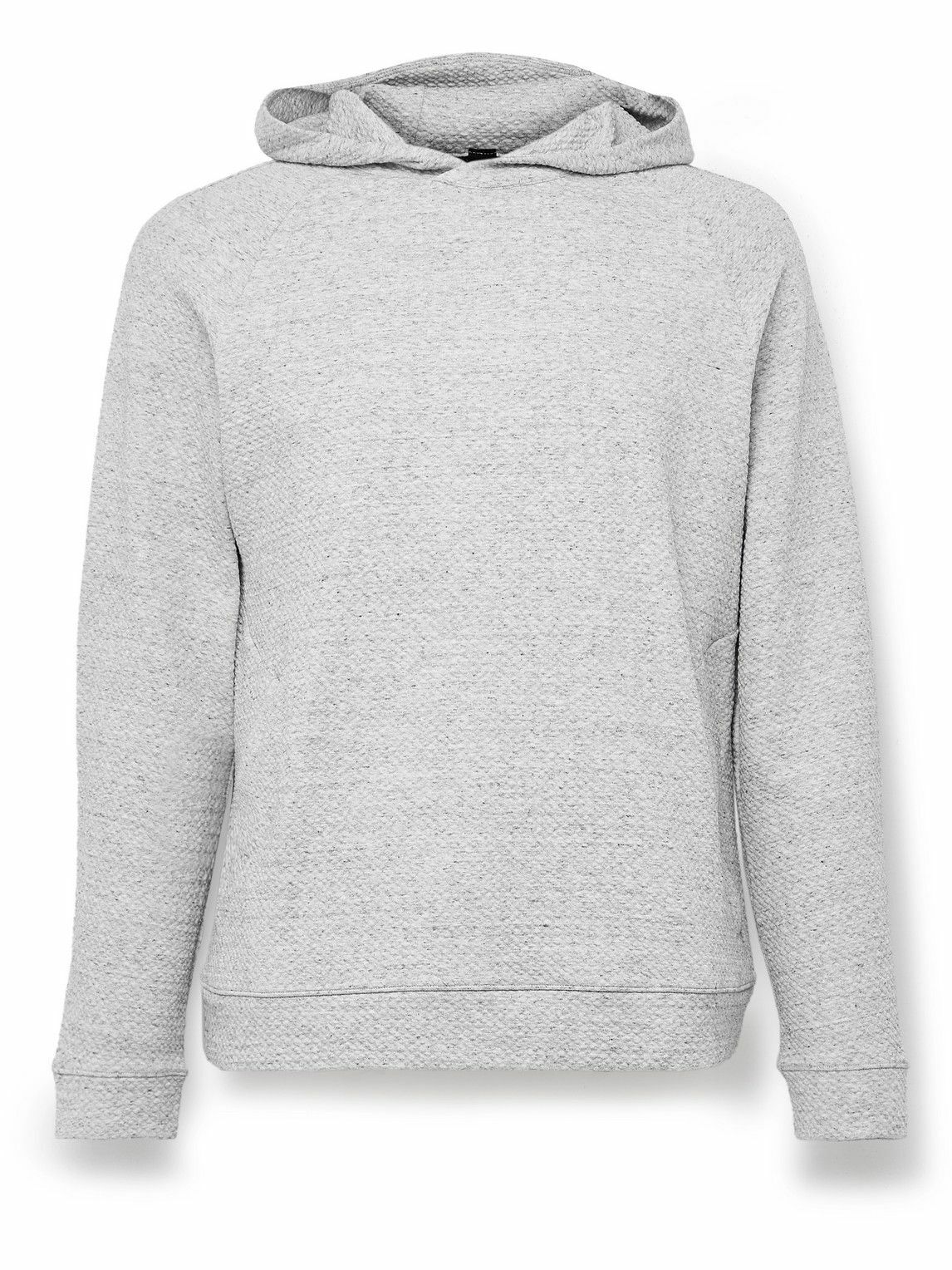 Lululemon - Double-Knit Textured Cotton-Blend Jersey Hoodie - Gray
