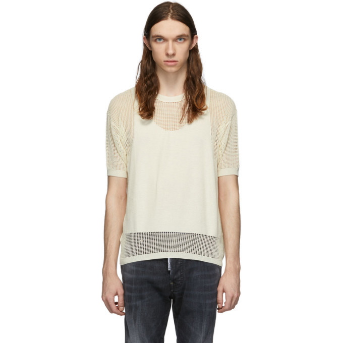 Photo: Dsquared2 Off-White Knit T-Shirt