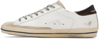 Golden Goose White & Gray Super Star Classic Sneakers