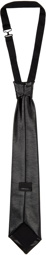Anna Sui SSENSE Exclusive Black Faux-Leather Tie