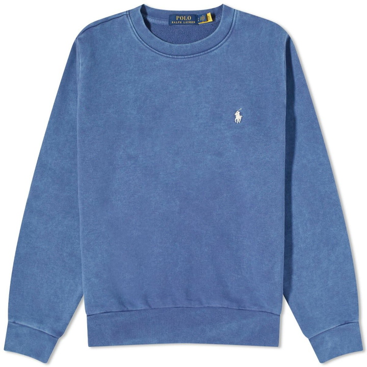 Photo: Polo Ralph Lauren Men's Loopback Crew Sweat in Light Navy