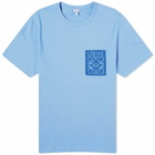 Loewe Men's Anagram Fake Pocket T-Shirt in Riviera Blue
