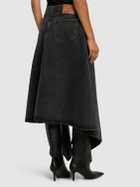 Y/PROJECT Asymmetric High Rise Denim Midi Skirt