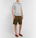 Orlebar Brown - Sebastian Slim-Fit Striped Linen-Jersey Polo Shirt - Gray