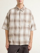 NAHMIAS - Checked Cotton-Flannel Shirt - Neutrals