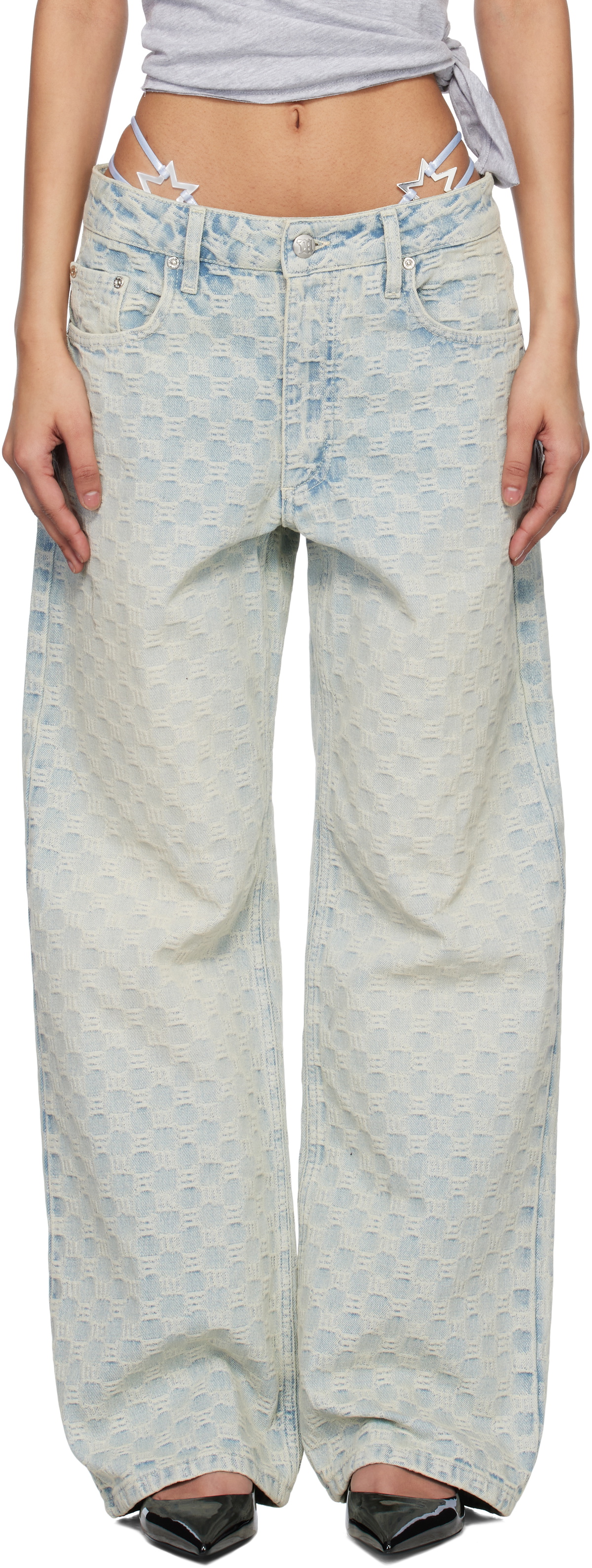 MISBHV Blue Monogram Ocean Washed Jeans