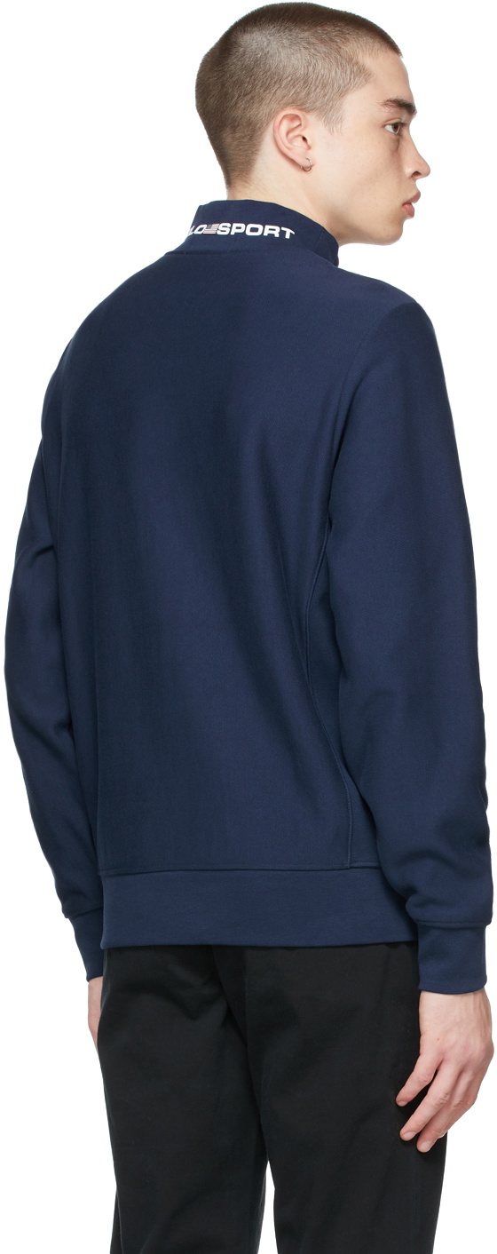 Polo Ralph Lauren Navy Logo Mock Neck Sweatshirt Polo Ralph Lauren