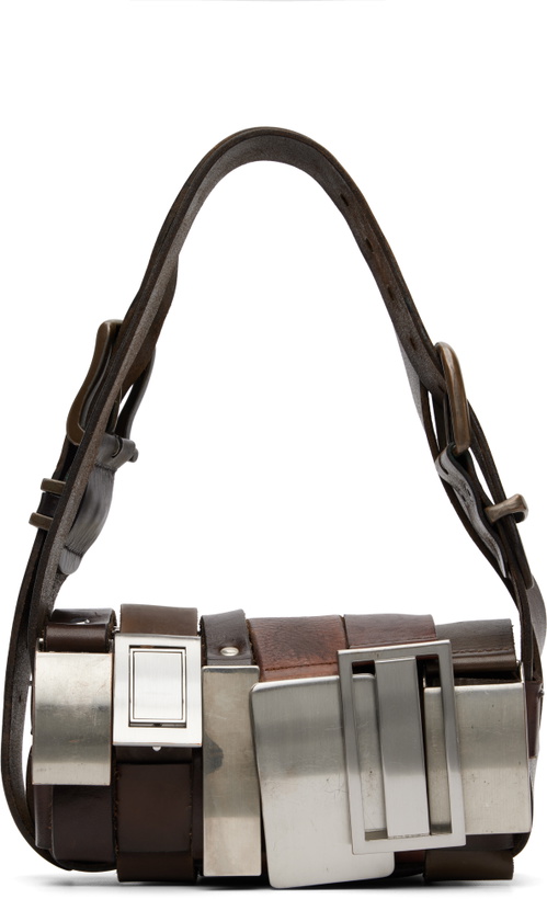 Photo: HODAKOVA Brown Buckle Baguette Bag