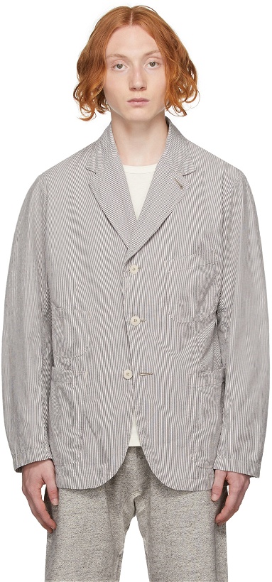 Photo: RRL Grey & White Striped Sport Coat Blazer