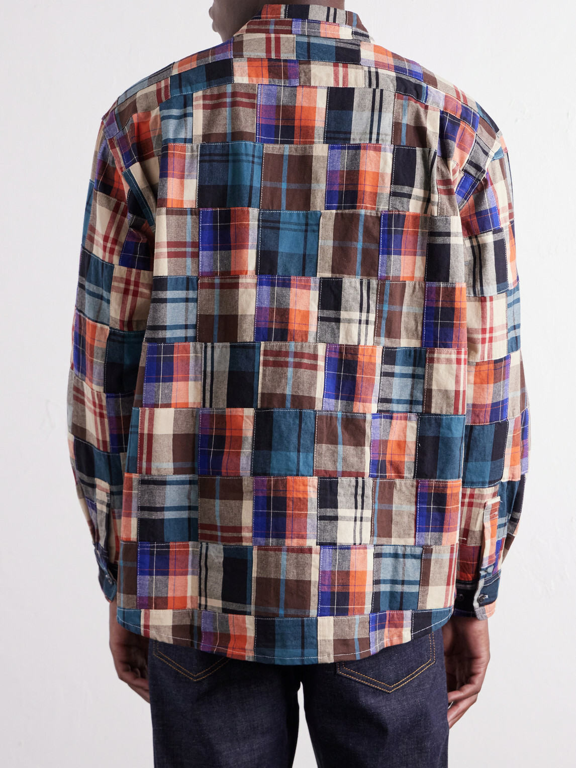 FrizmWORKS - Patchwork Checked Cotton Shirt - Multi