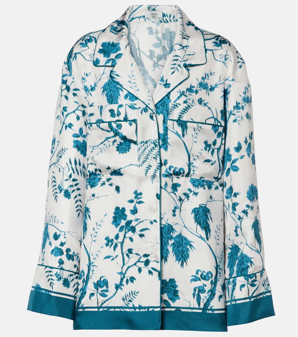 Erdem Floral silk pajama shirt