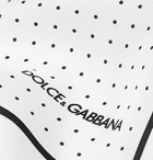 Dolce & Gabbana - Polka-Dot Silk-Twill Pocket Square - Men - White