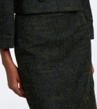 Shushu/Tong Tweed midi skirt