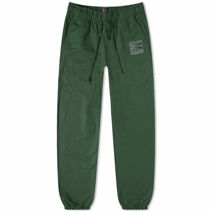 Photo: PACCBET Men's Logo Sweat Pants in Dark Green