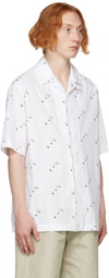 Off-White White Logo Allover Holiday Short Sleeve Shirt