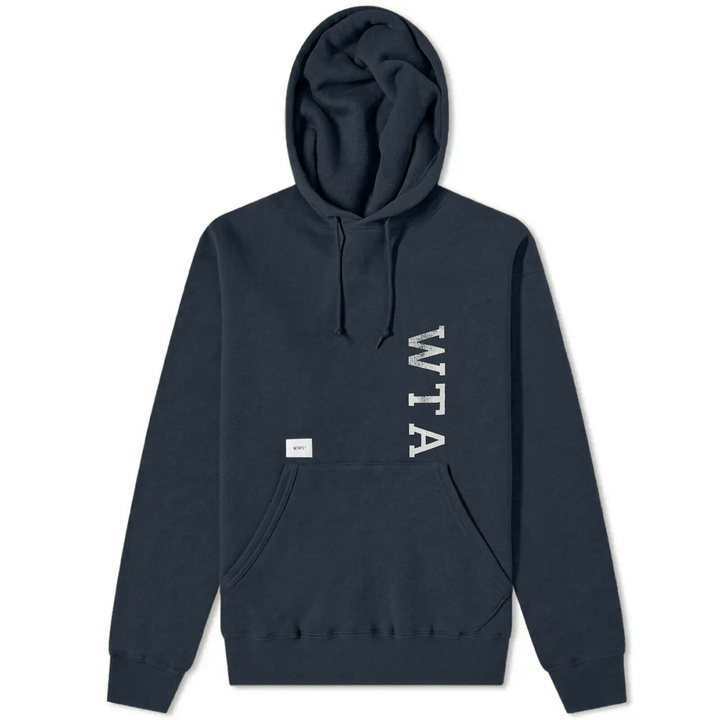 Photo: WTAPS Men's Design 01 WTA Popover Hoodie in Navy