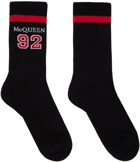 Alexander McQueen Black Intarsia Socks