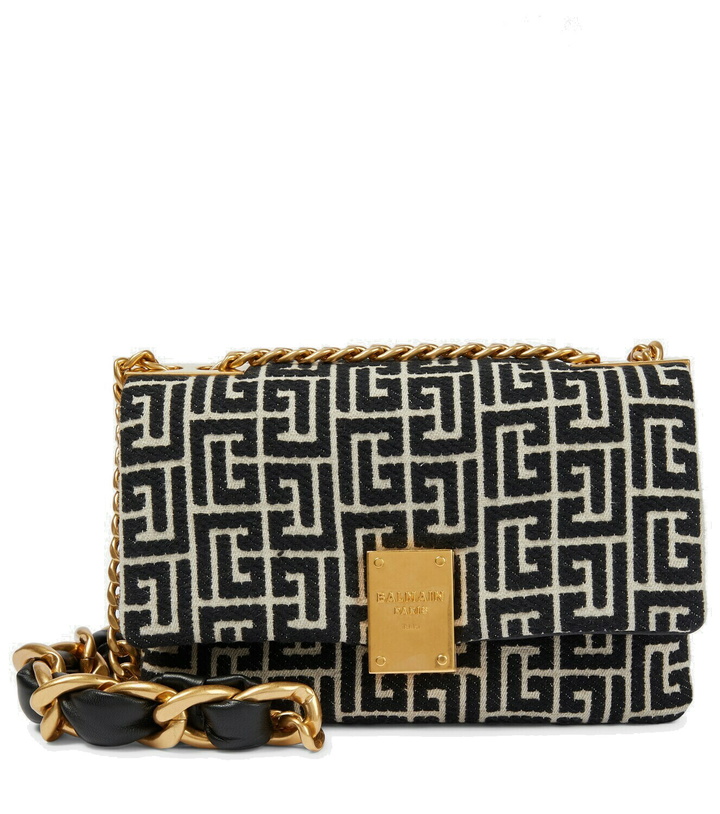 Photo: Balmain - 1945 Small monogram crossbody bag