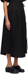 Subtle Le Nguyen Black Curtain Midi Skirt