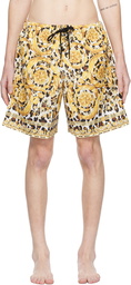 Versace Underwear Gold Wild Barocco Swim Shorts