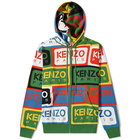 Kenzo Paris Men's Label Full-Zip Popover Hoody in Multicolor