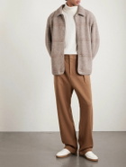 Loro Piana - Wide-Leg Wool and Cashmere-Blend Trousers - Brown