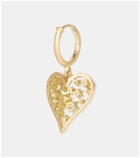 Jade Trau Margot Heart 18kt gold hoop earrings with diamonds