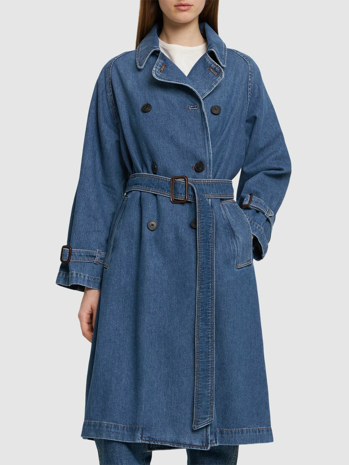 Max Mara Bicolor Cotton Trench Coat main image 0