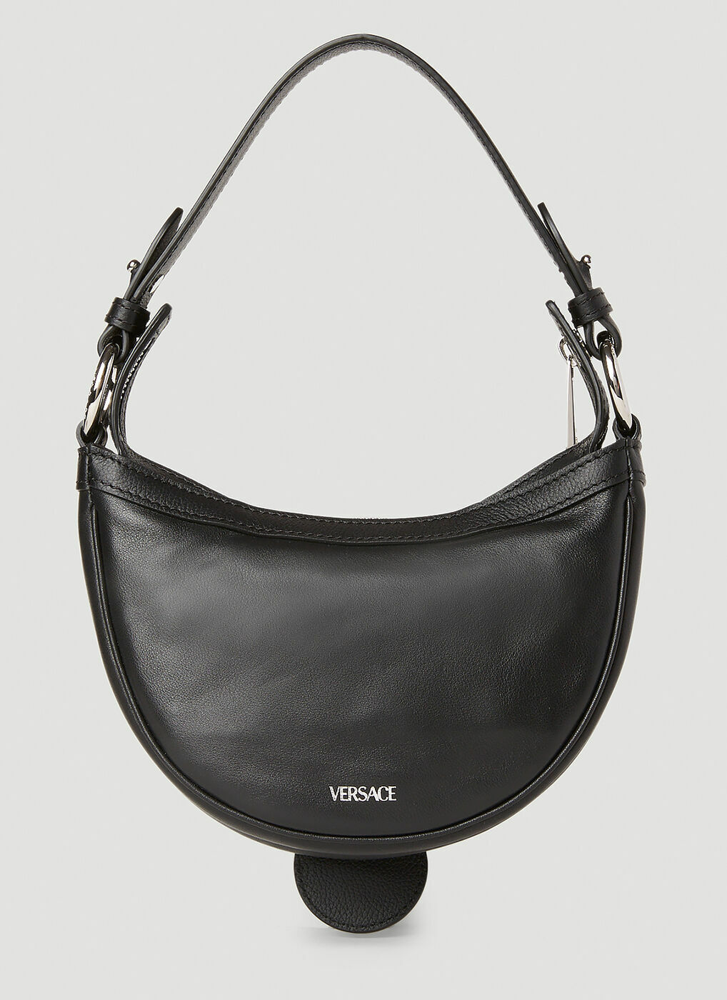 【関税&送料込】Versace Repeat Small Hobo Bag Versace - Repeat Small Hobo Bag in Black Versace
