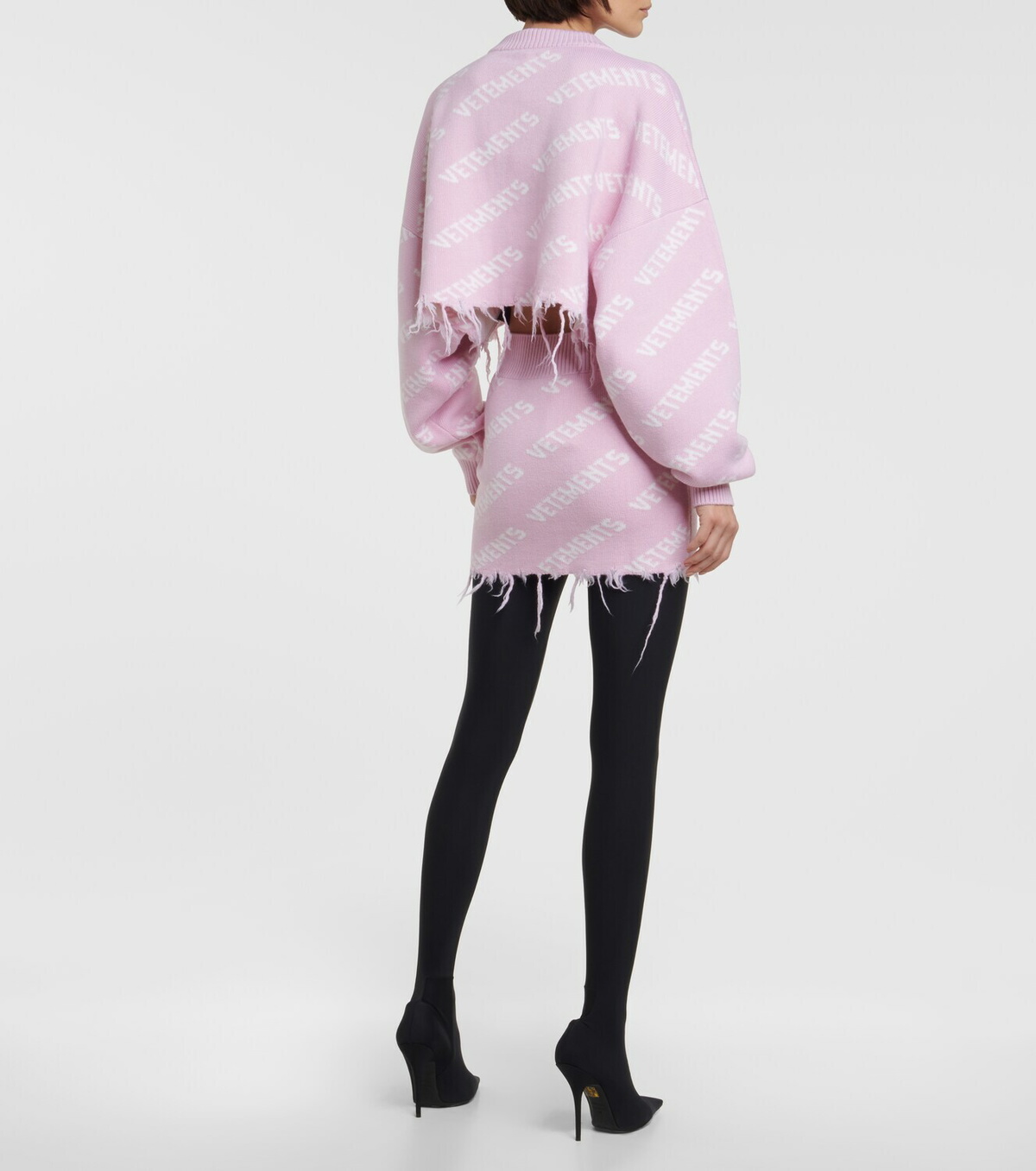 Logo Embossed Miniskirt In Chenille main image 1