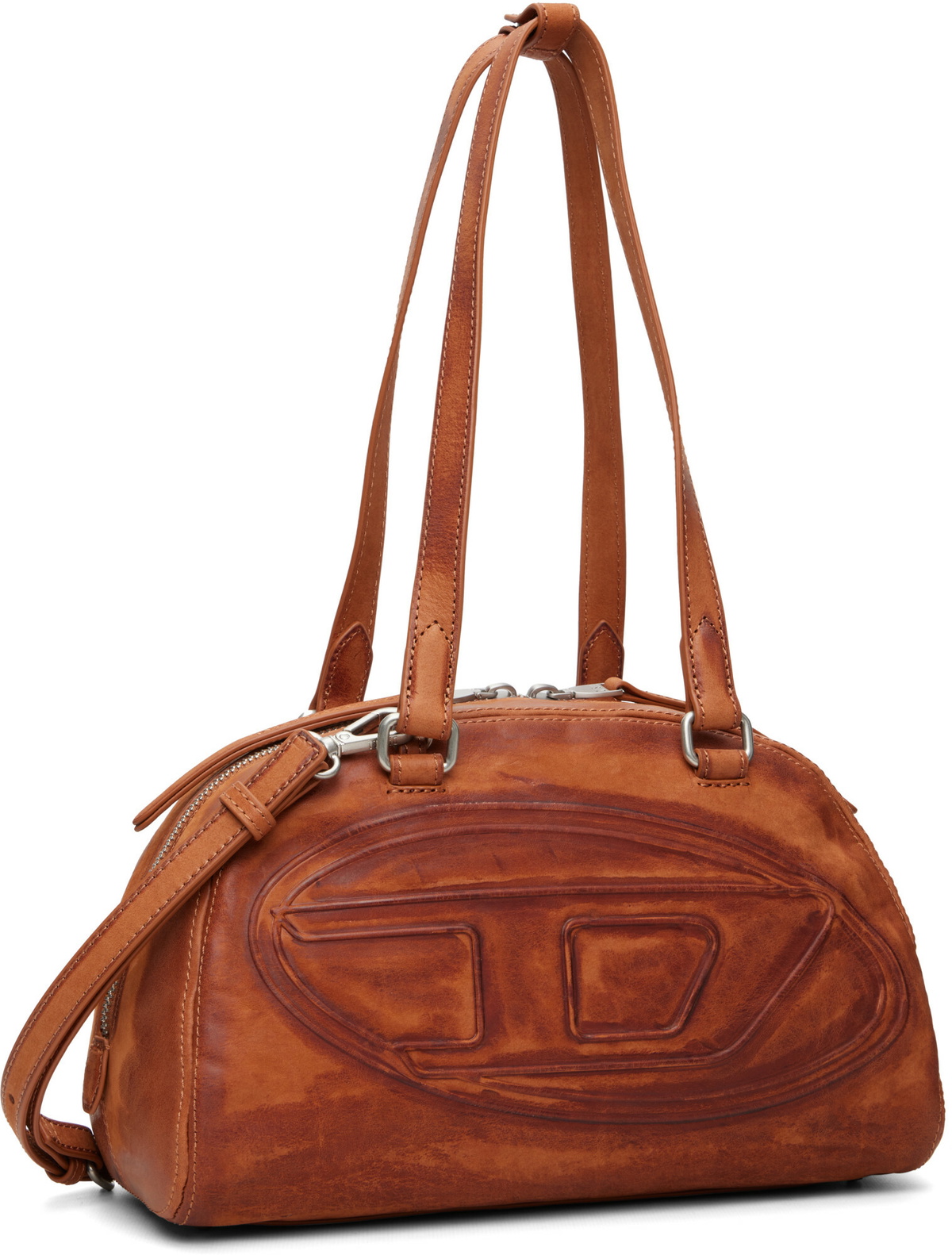 Diesel Brown 1DR Dome Soft Shoulder Bag