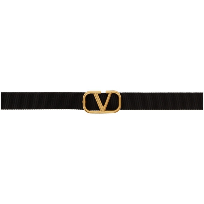 Photo: Valentino Black Valentino Garavani VLogo Tape Belt