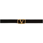 Valentino Black Valentino Garavani VLogo Tape Belt