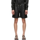 Nanushka Black Vegan Leather Doxxi Shorts