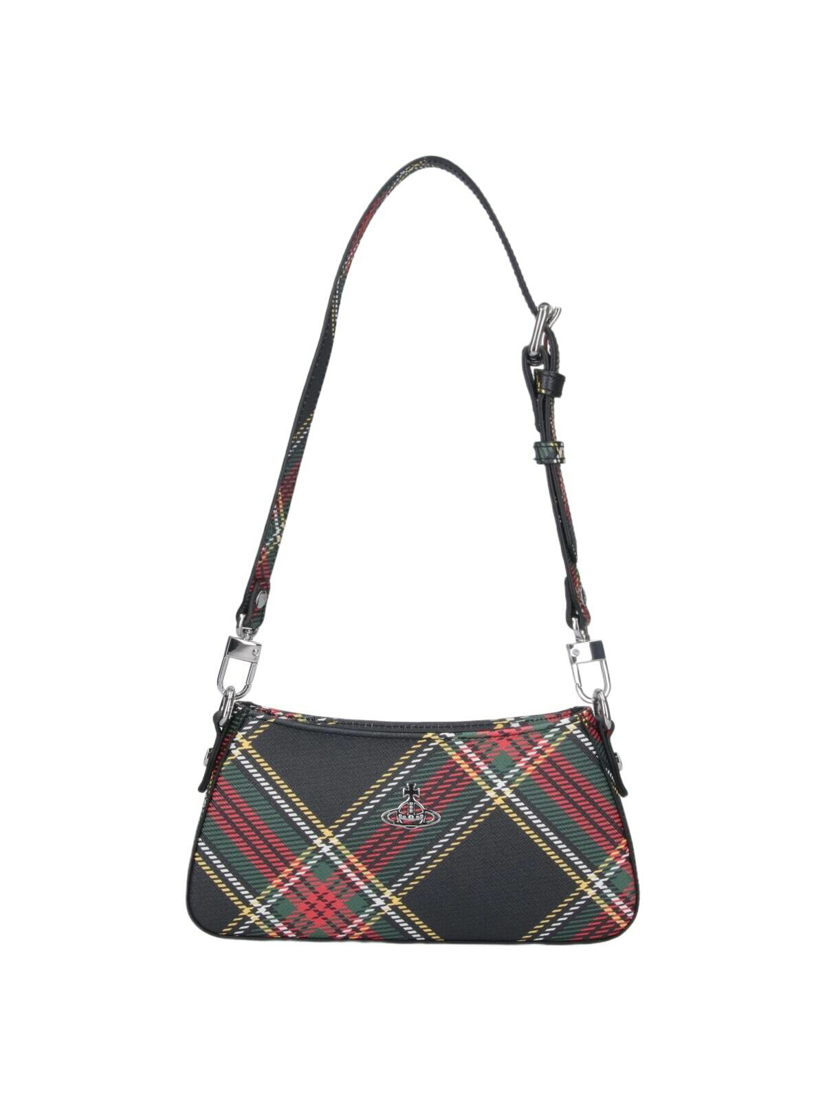 【Vivienne Westwood】Heather タータン キャンバス ShoulderBag Vivienne Westwood Women's' Heather Shoulder Bag in Green
