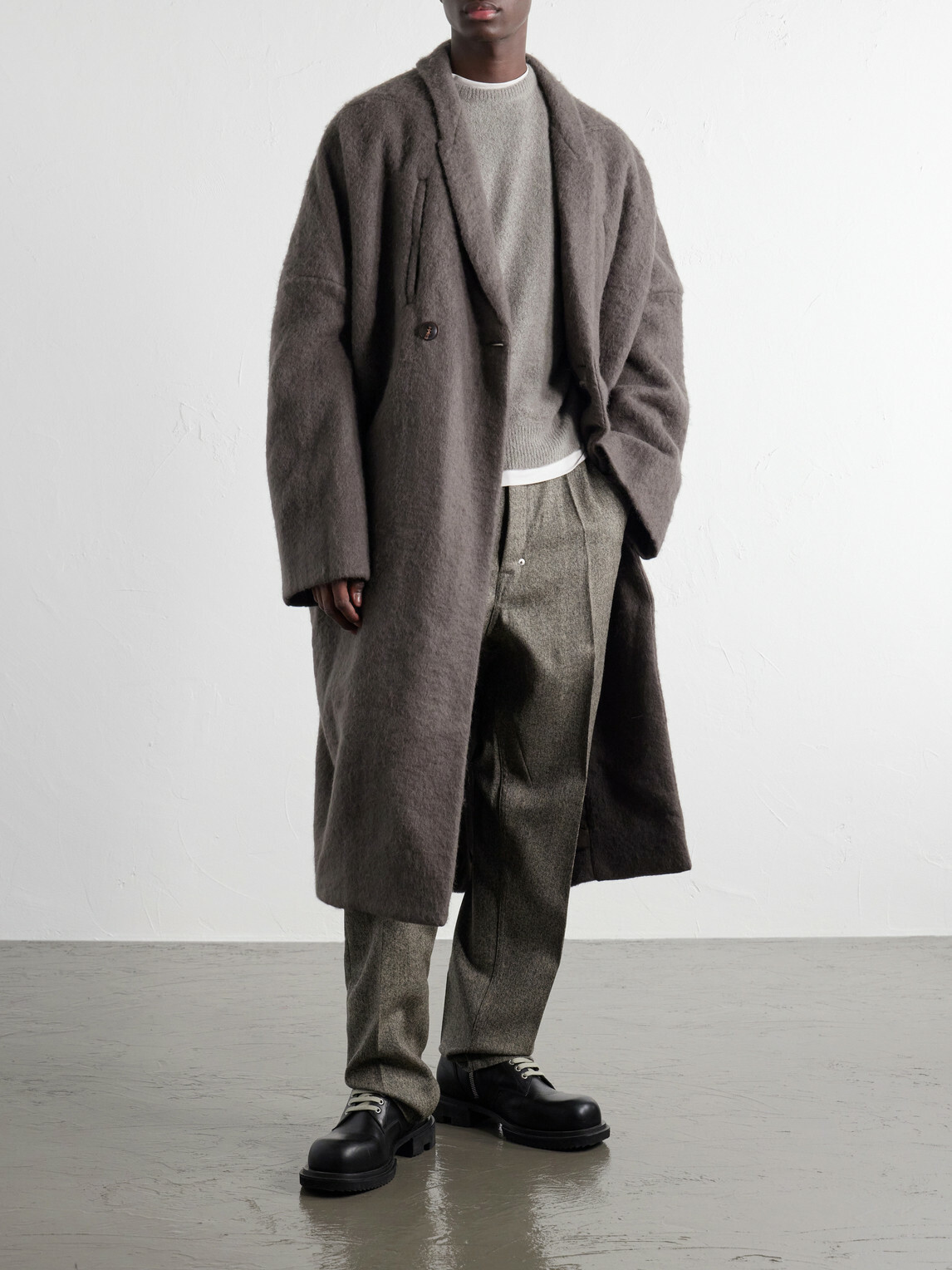 Rick Owens - Poiret Alpaca and Wool-Blend Coat - Gray
